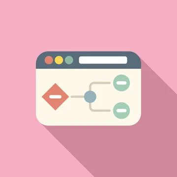 Web scheme api icon flat vector. Interface website Stockillustratie