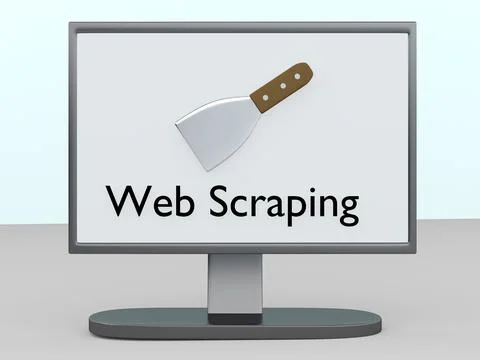 Web Scraping concept 스톡 일러스트