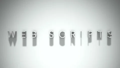 Web scripts 3D title animation with shadows on a white background Stock Footage 297274922