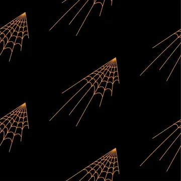 Web seamless vector pattern on white black orange background. Halloween textu Stock Illustration