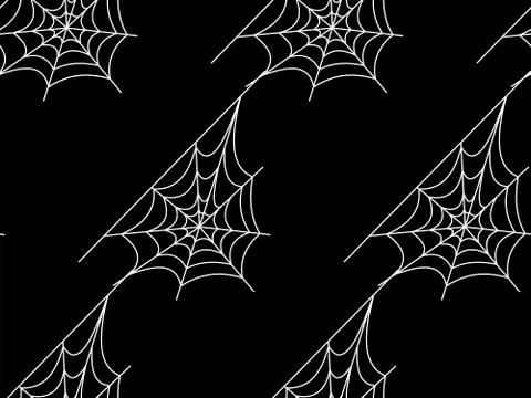 Web seamless vector pattern on white black orange background. Halloween textu Ilustración de archivo