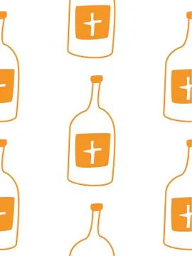 Web seamless vector pattern on white black orange background. Halloween texture. Stock Illustration