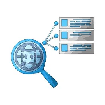Web search agent illustration Stock Illustration