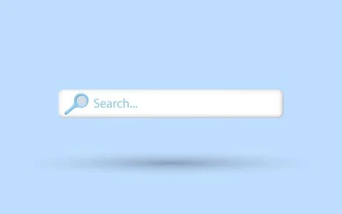 Web search bar isolated on blue background. Navigation bar for ui design. Search Иллюстрация