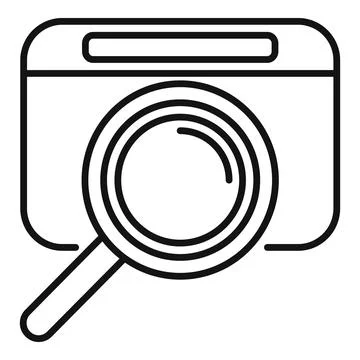 Web search data icon outline vector. Seo engine Stock Illustration