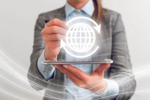 Web Search Data Information Futuristic Technology Infographic Element Flat Icon Foto stock
