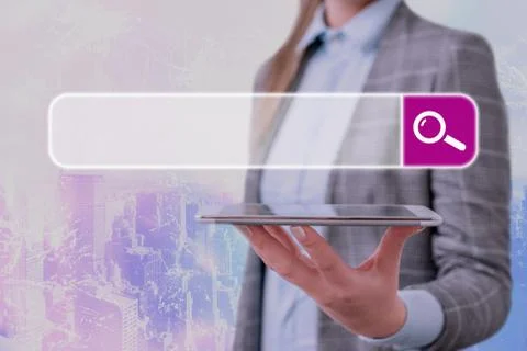 Web Search Data Information Futuristic Technology Infographic Element Flat Icon Foto stock