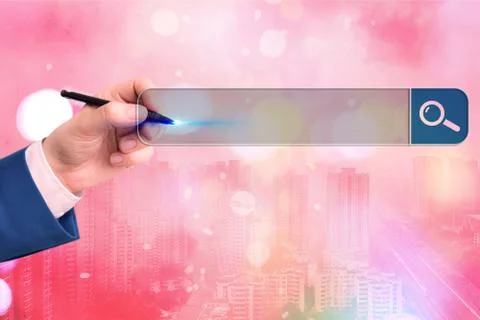 Web Search Data Information Futuristic Technology Infographic Element Flat Icon Foto stock