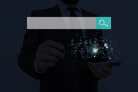 Web Search Data Information Futuristic Technology Infographic Element Flat Icon Foto stock