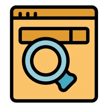 Web search engine icon vector flat Stock-Illustration