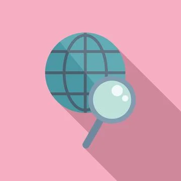 Web search icon flat vector. Online market boost Stock Illustration