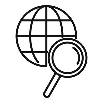 Web search icon outline vector. Online market boost Stock Illustration