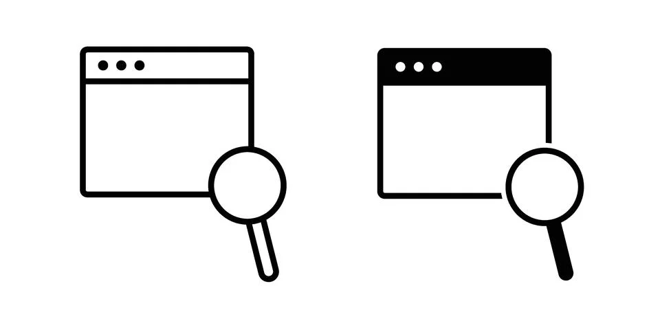 Web search icon for web projects 스톡 일러스트