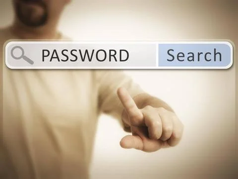 Web search An image of a man who is searching the web after password ,mode... Stock Photos