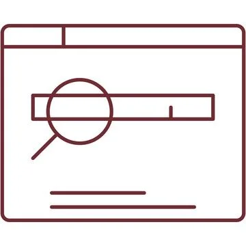 Web search on internet vector icon isolated Illustrazione stock