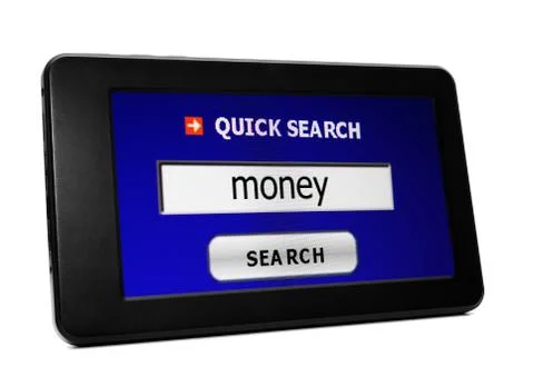 Web search for money Illustration