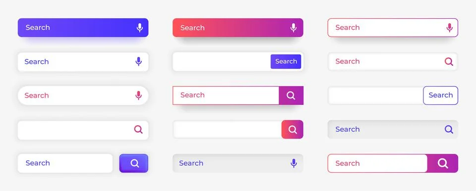 Web search. Website finding field box with cursor and interface button. Blank Stock Illustration