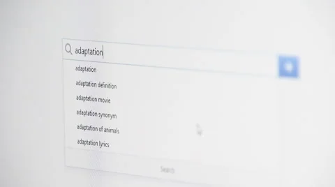 Web searching for ADAPTATION Stock-Footage 59943915
