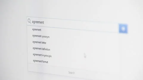 Web searching for AGREEMENT Stock Footage 59943976