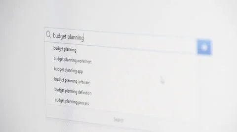 Web searching for BUDGET PLANNING Stock-Footage 59945642