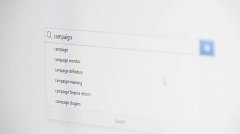 Web searching for CAMPAIGN Video stock 59945661