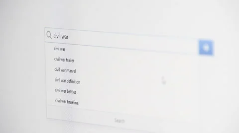 Web searching for CIVIL WAR Video stock 59945691