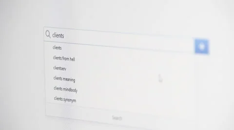 Web searching for CLIENTS Stock Footage 59945697