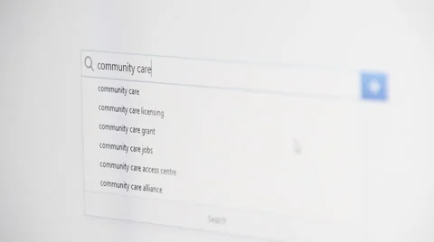 Web searching for COMMUNITY CARE Stock Footage 59945708