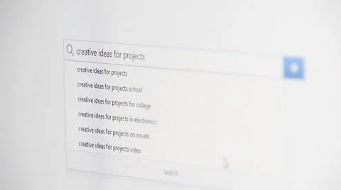 Web searching for CREATIVE IDEAS FOR PROJECTS Video stock 60422333
