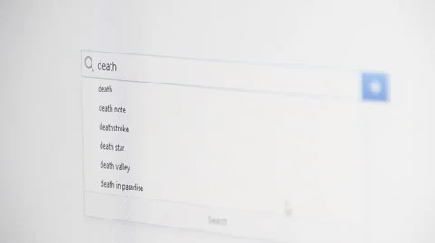 Web searching for DEATH Video stock 60422346