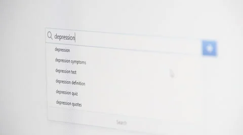 Web searching for DEPRESSION Stock Footage 60422361
