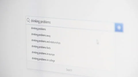 Web searching for DRINKING PROBLEMS Stock-Footage 59977047