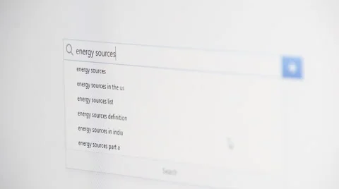 Web searching for ENERGY SOURCES Stock Footage 59977103