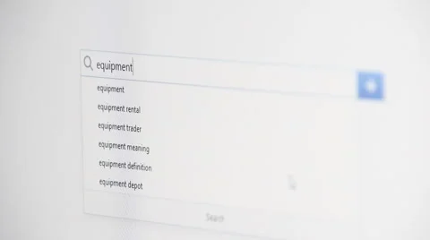Web searching for EQUIPMENT Video stock 59977107