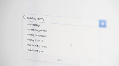 Web searching for MARKETING STRATEGY 스톡 동영상 60116137