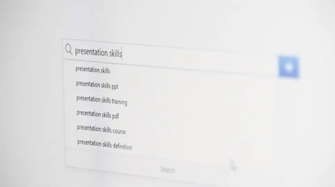 Web searching for PRESENTATION SKILLS Stock Footage 59977390