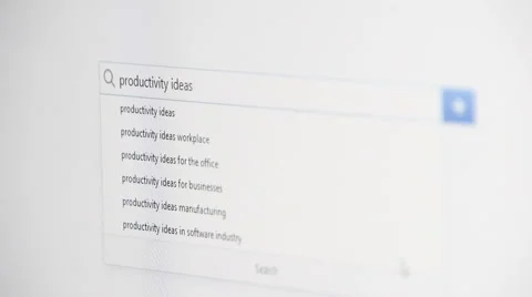 Web searching for PRODUCTIVITY IDEAS 스톡 동영상 59977398
