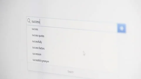 Web searching for SUCCESS Stock Footage 60116127