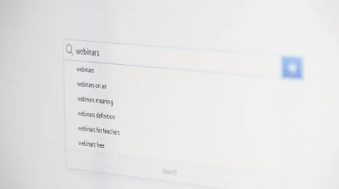Web searching for WEBINARS Stock Footage 59977563