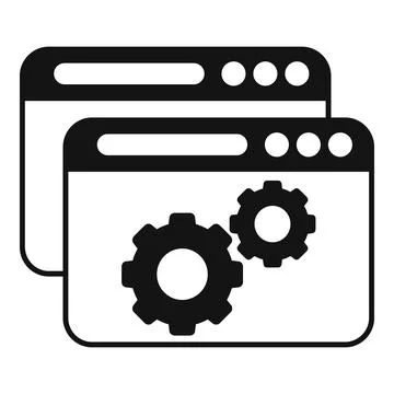 Web secure api icon simple vector. Interface hosting Stockillustratie