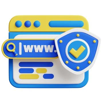 Web security 3d icon illustration. Fotos de archivo