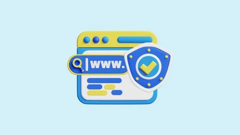 Web security animated 3d icon. Stock Footage 289453663