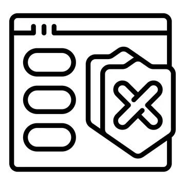 Web security failure showing vulnerability and internet threat Stock Illustration