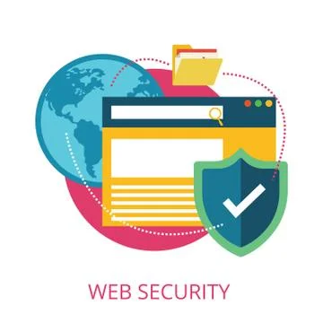 Web Security flat design Illustrazione stock