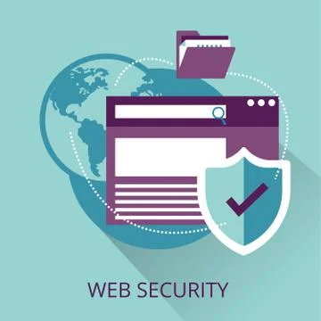 Web Security flat design Stock Illustration