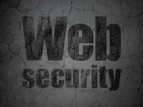 Web Security on grunge wall background Stock Illustration