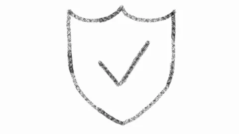 Web security icon designed with drawing style on blackboard, animated footage Stock Footage 118503164