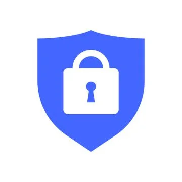 Web security icon shield. Lock symbol. Guard badge Stock Illustration