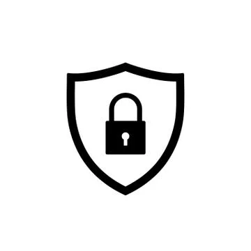 Web security icon shield. Vector illustration EPS 10 Stock Illustration