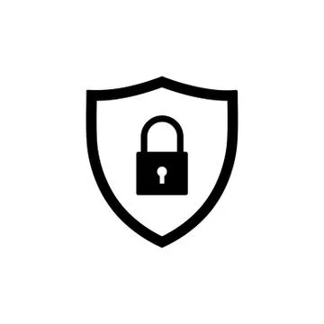 Web security icon shield. Vector illustration EPS 10 Stock Illustration